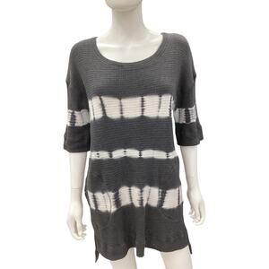 We The Free - Free People Top Women’s Size M Cotton Blend 3/4 Sleeve Charcoal